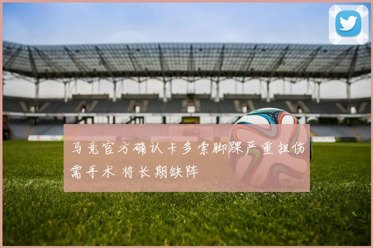 马竞官方确认卡多索脚踝严重扭伤需手术 将长期缺阵